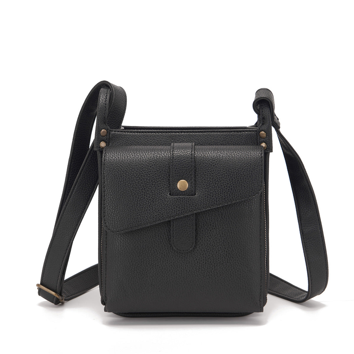 Unisex Vintage PU Leather Crossbody Messenger Bag
