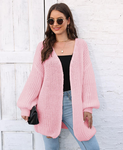 Women's Thick Coat Sweater Women's Cardigan Loose Lazy Style