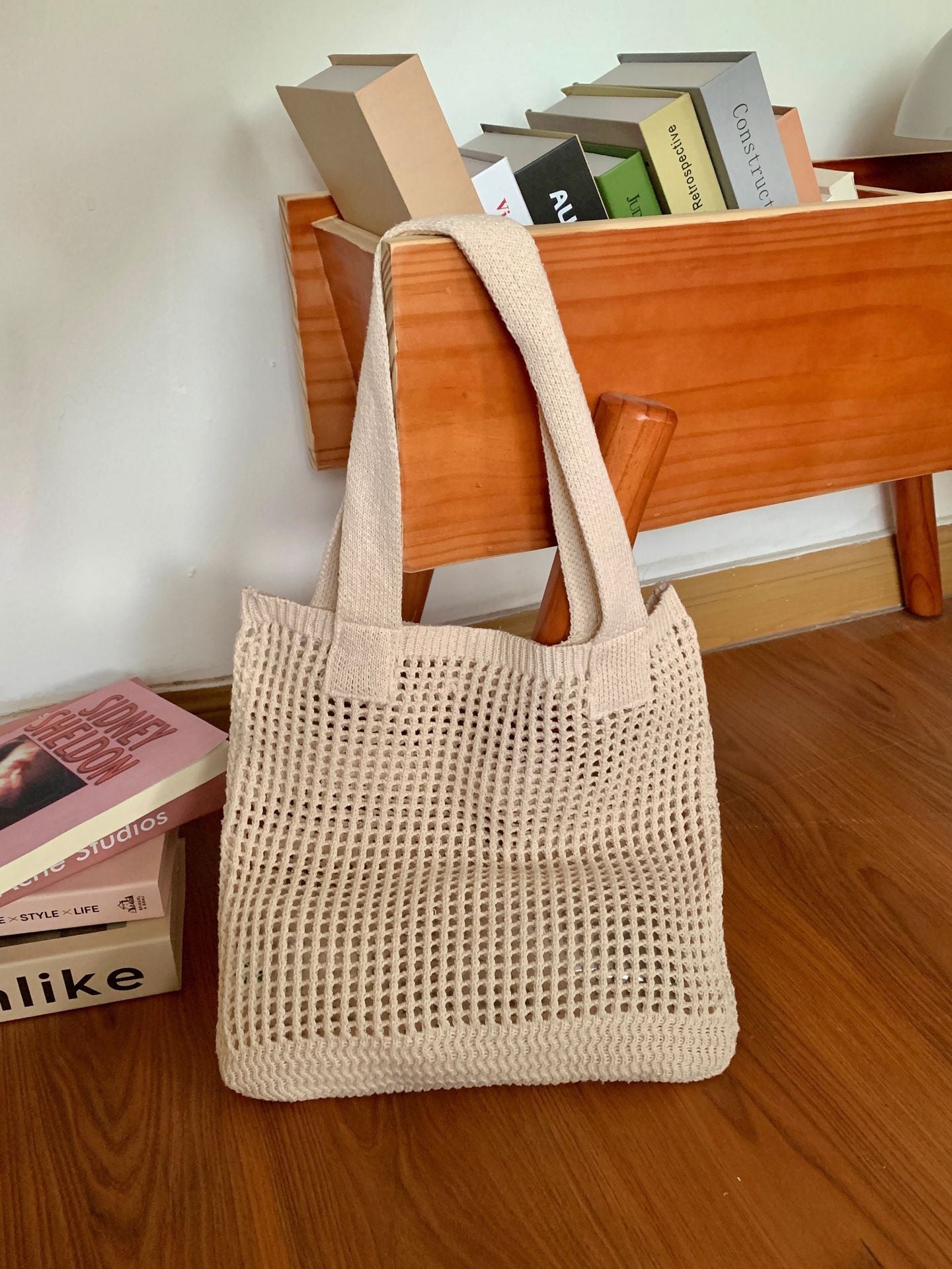 Crochet Handbags Beach Mesh Knit Bags Tote Bags Women's Shoulder Bags