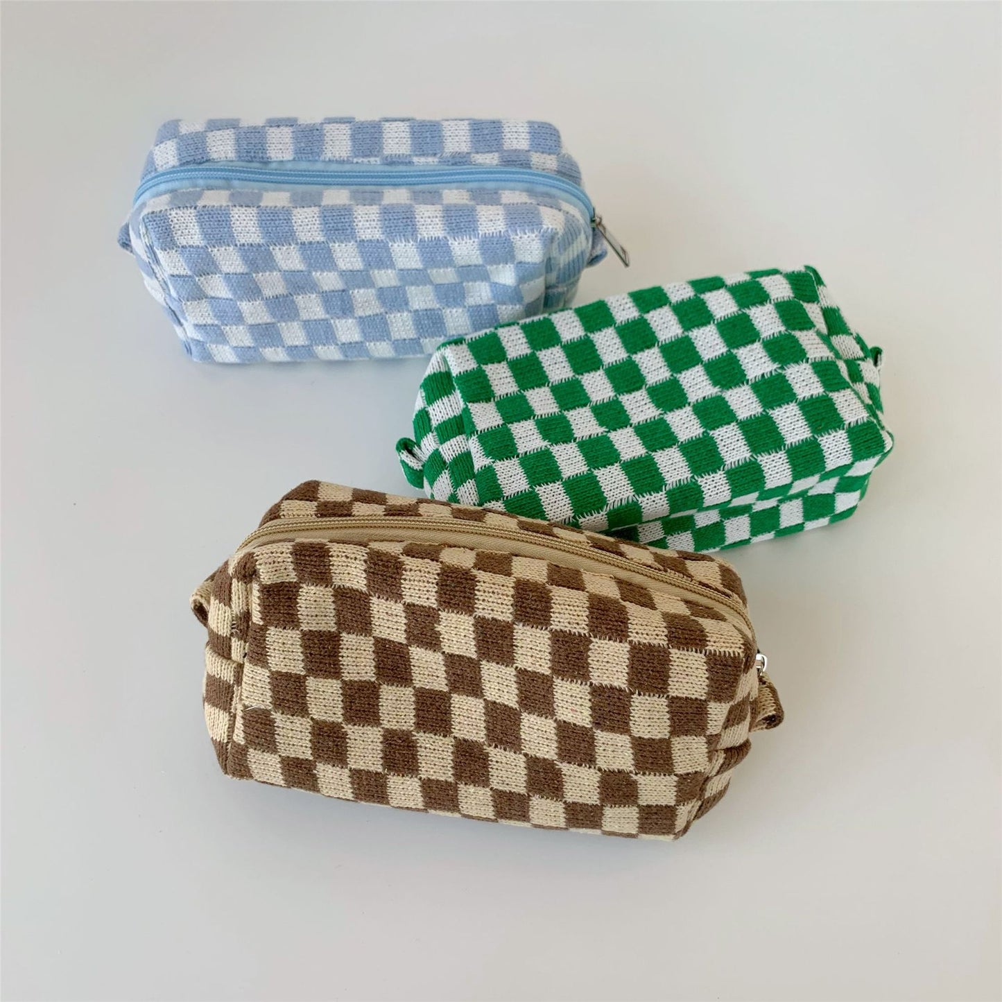 Wool Checkerboard Large Capacity Portable Storage Bag