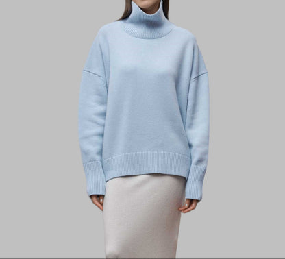 Women's Chunky Oversized Turtleneck Knit Sweater