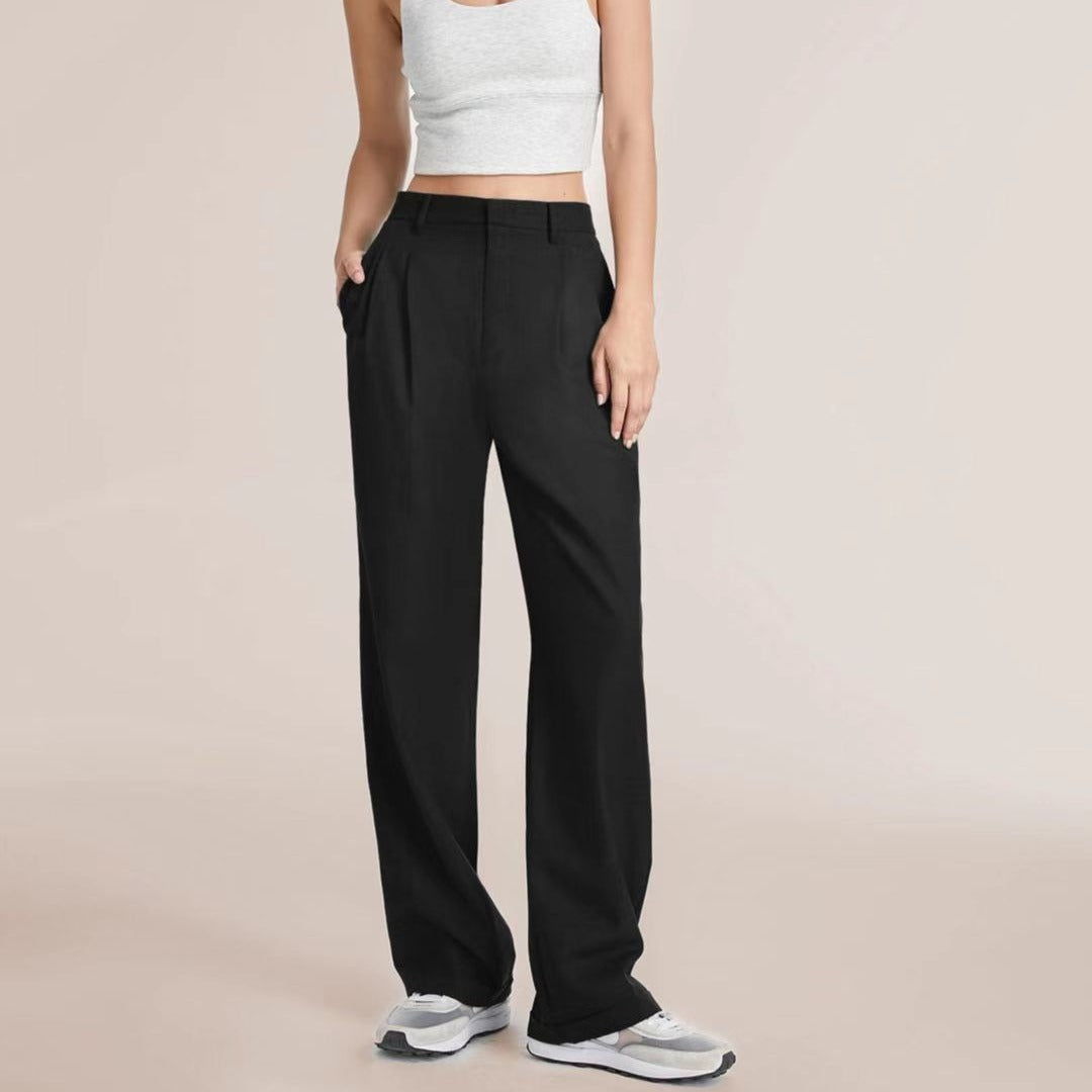 Women's High Waisted Wide Leg Dress Pants with Pockets