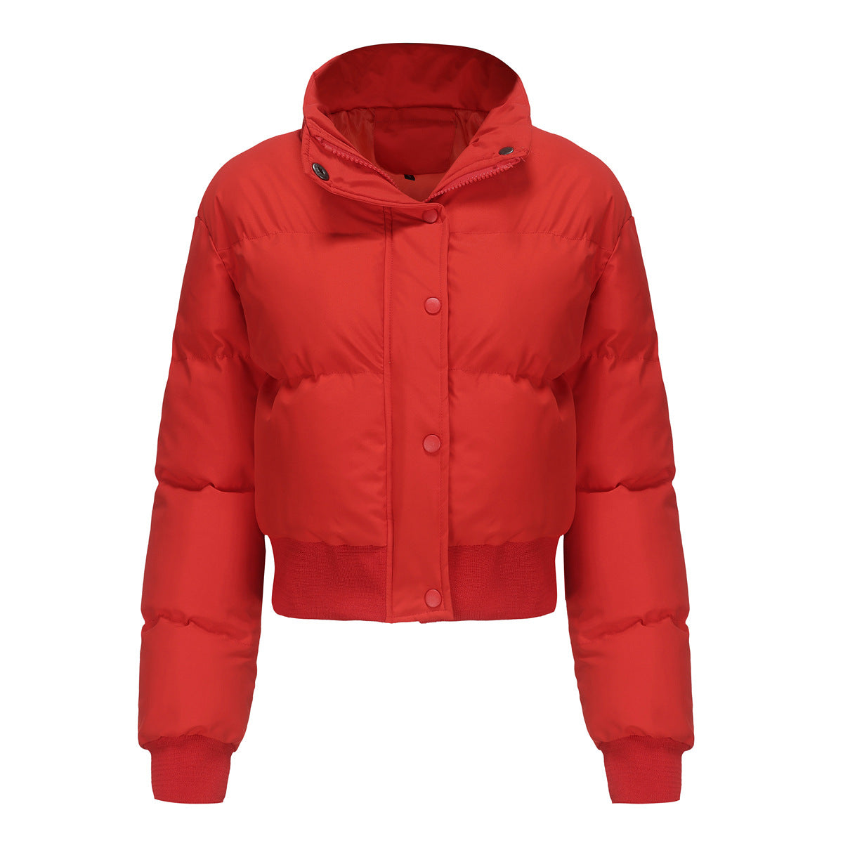 Women's Cropped Puffer Jacket High Neck Winter Coat