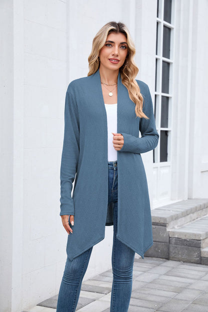 Women's Oversized Long Open Front Knit Cardigan Sweater