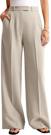 Women's High-Waisted Wide-Leg Pants – Elegant Business Trousers