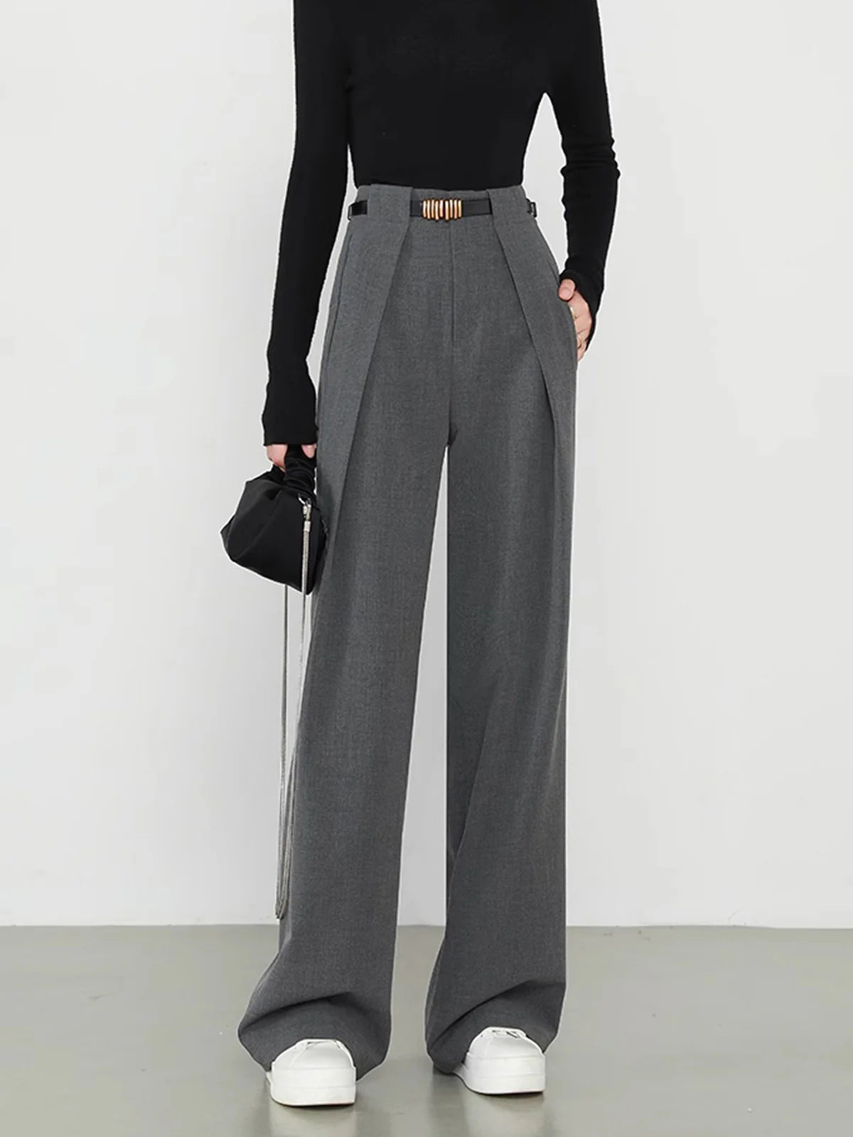 Women's Wide Leg Dress Pants High Waist Loose Straight Leg