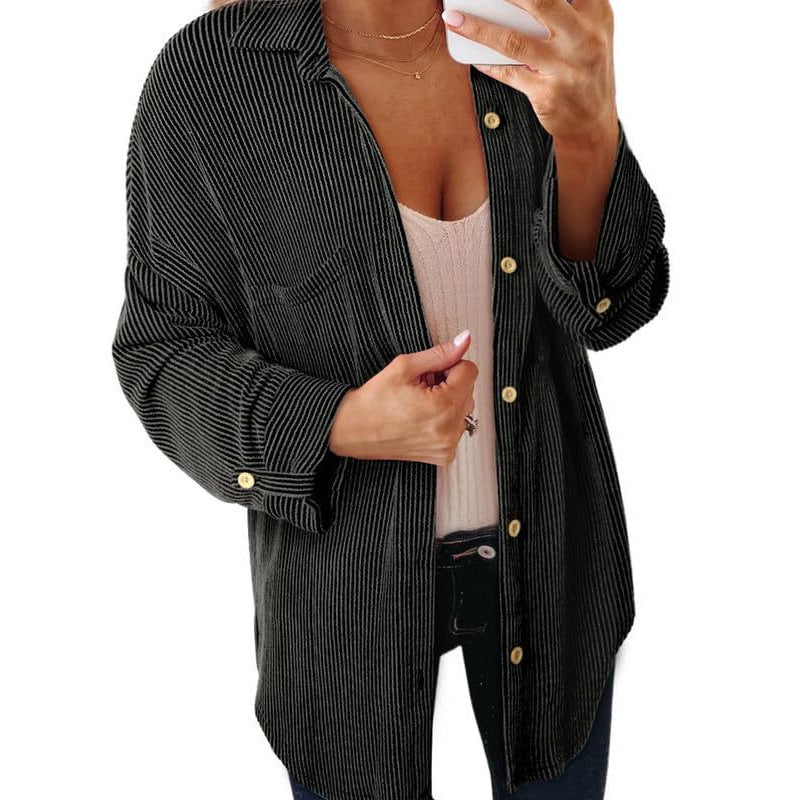 Women's Oversized Waffle Knit Button Down Shacket
