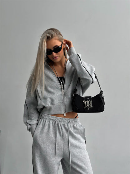 Women's Zip-Up Hoodie & Joggers 2 Piece Matching Set