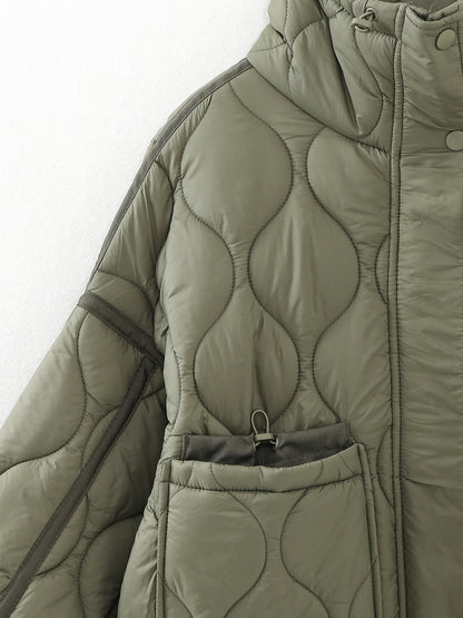 Women's Oversized Streetwear Quilted Utility Jacket