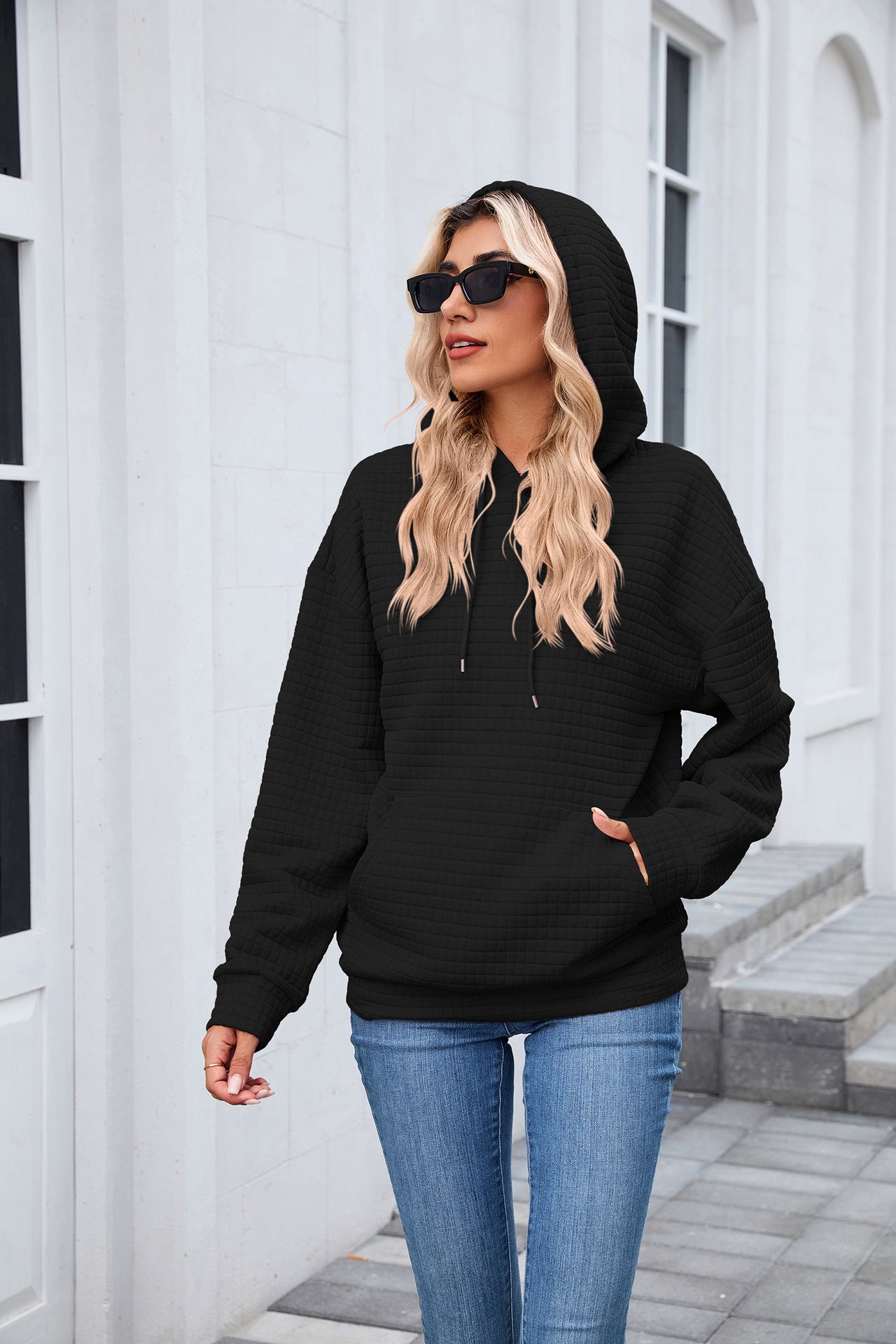 Casual Oversized Hooded Sweatshirt with Pockets for Women
