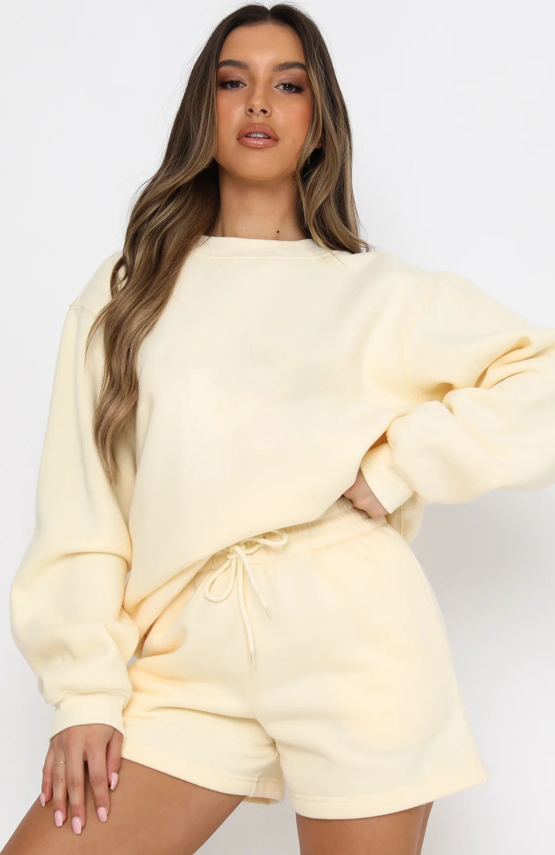 Women's Oversized Sweatshirt & Shorts Lounge Set