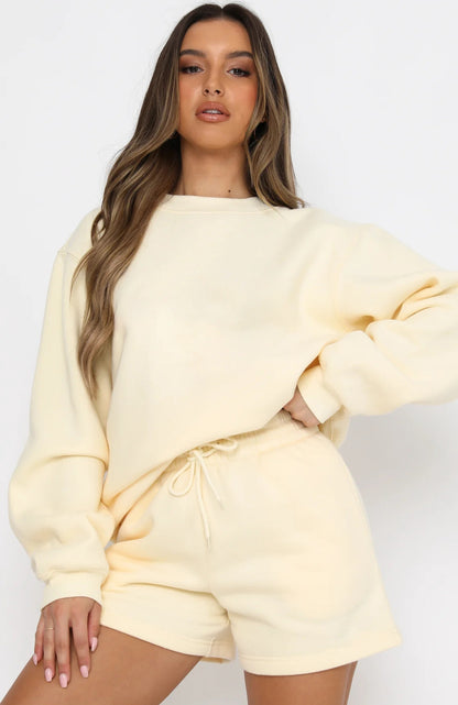 Women's Oversized Sweatshirt & Shorts Lounge Set
