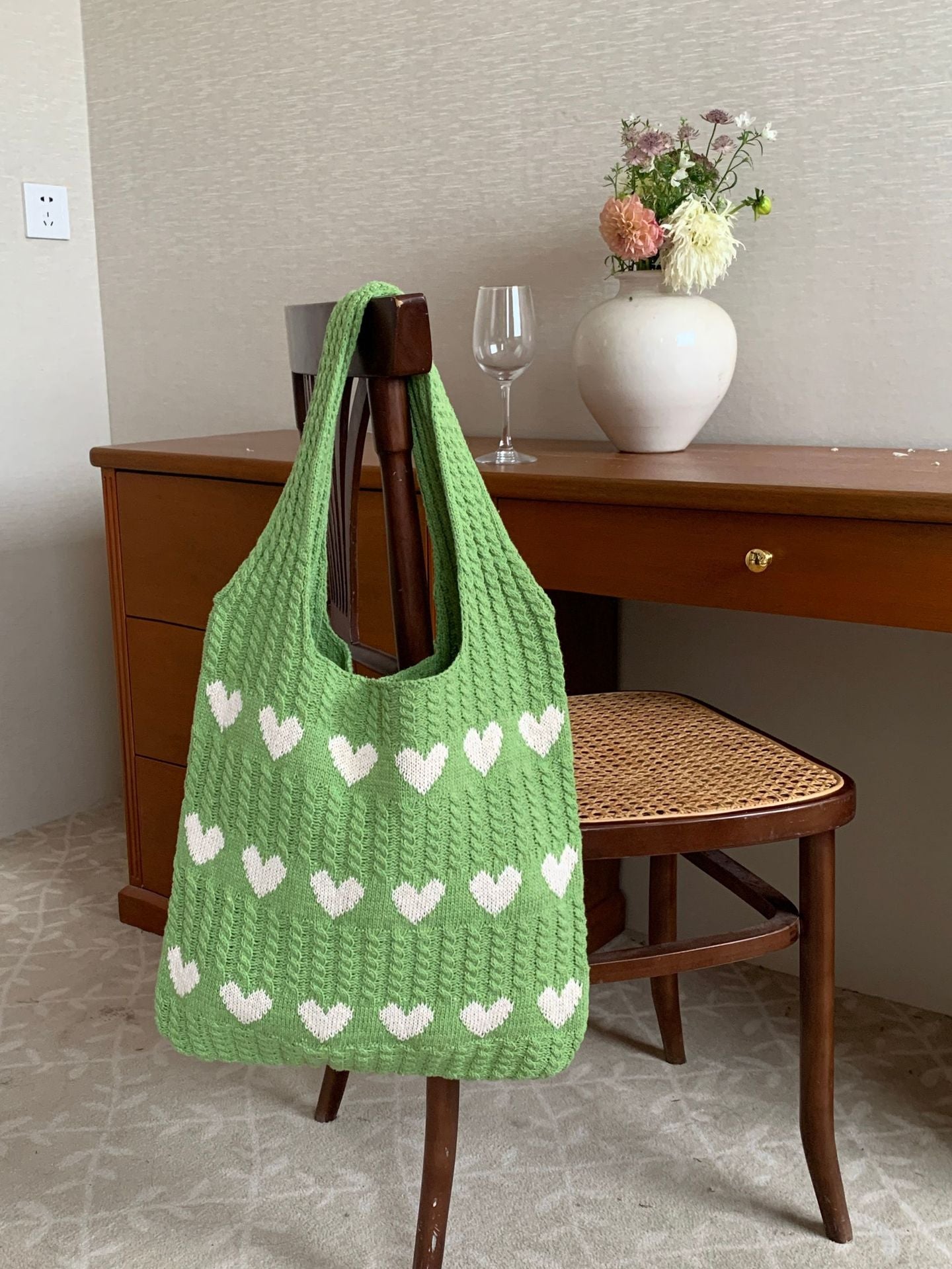 Women's Knitted Handbags Tote Bags Crochet Beach Bags