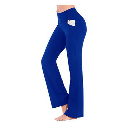 Womens High Waisted Flare Yoga Pants Stretchy with Pockets