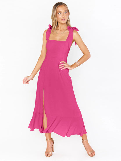Elegant Women's Commuter Split Dress French High-End Skirt