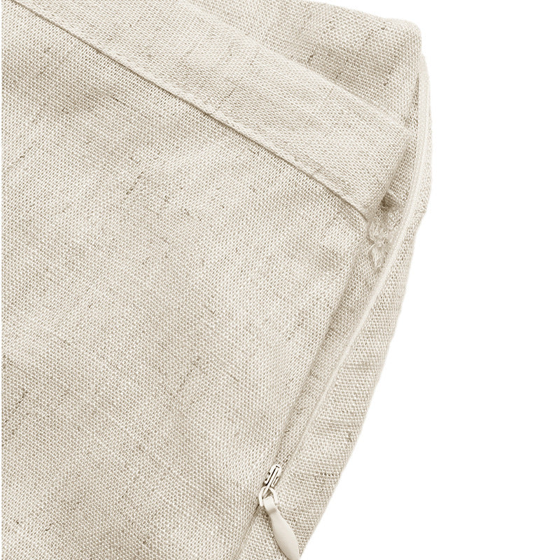 Linen Blend Tie Waist Skort High Waist Wrap Mini Shorts