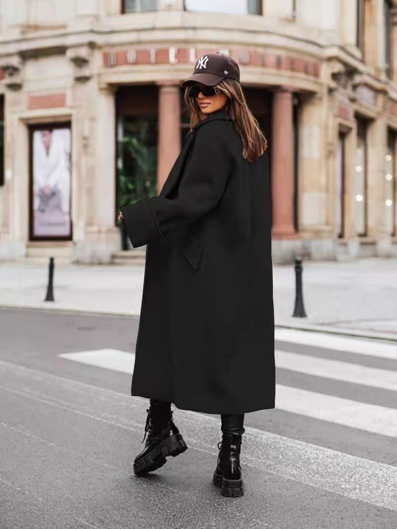 Women's Oversized Double Breasted Long Winter Coat
