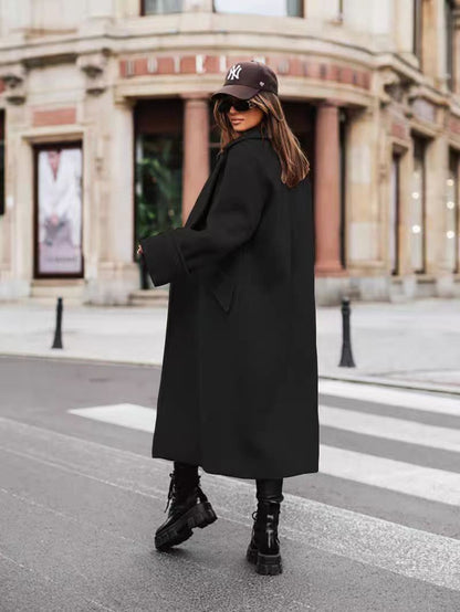 Women's Oversized Double Breasted Long Winter Coat