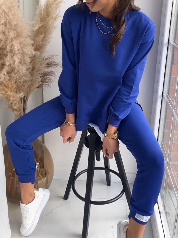 Women's Faux Two Piece Sweatshirt Jogger Set Streetwear