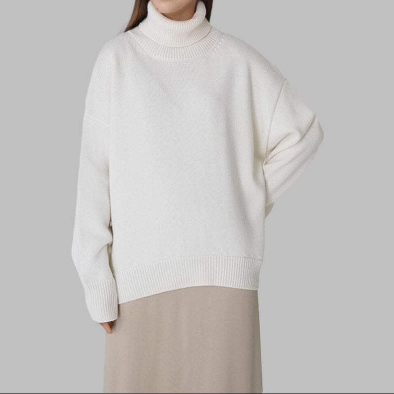 Women's Chunky Oversized Turtleneck Knit Sweater