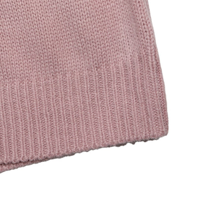 Solid Knit V Neck Sweater Contrast Trim Pointelle Sleeve