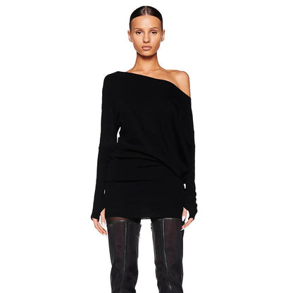 Y2K One Shoulder Long Sleeve Bodycon Mini Dress