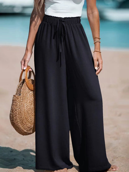Women's High Waisted Wide Leg Drawstring Pants