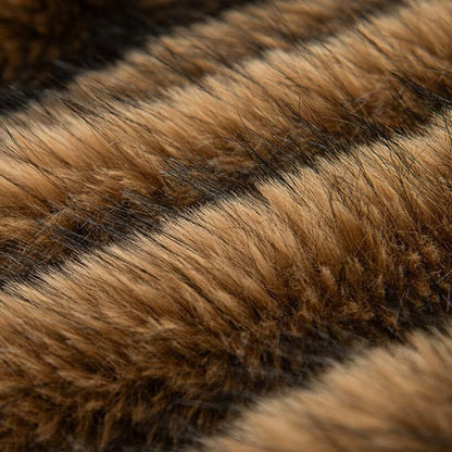 Women's Long Faux Fur Vest Sleeveless Lapel Winter Chic