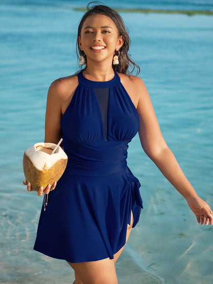 Plus Size Women’s Swimsuit - Stylish, Sexy One-Piece Dress