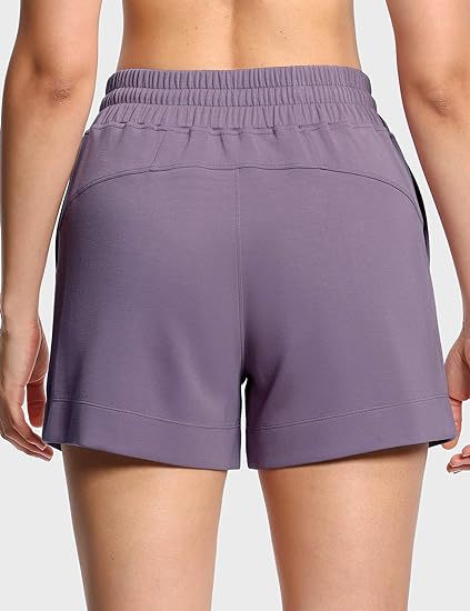 Women's High-Waisted Drawstring Sweat Shorts – Casual Lounge Shorts