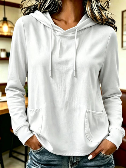 Women's Casual Long Sleeve Pullover Hoodie with Pockets