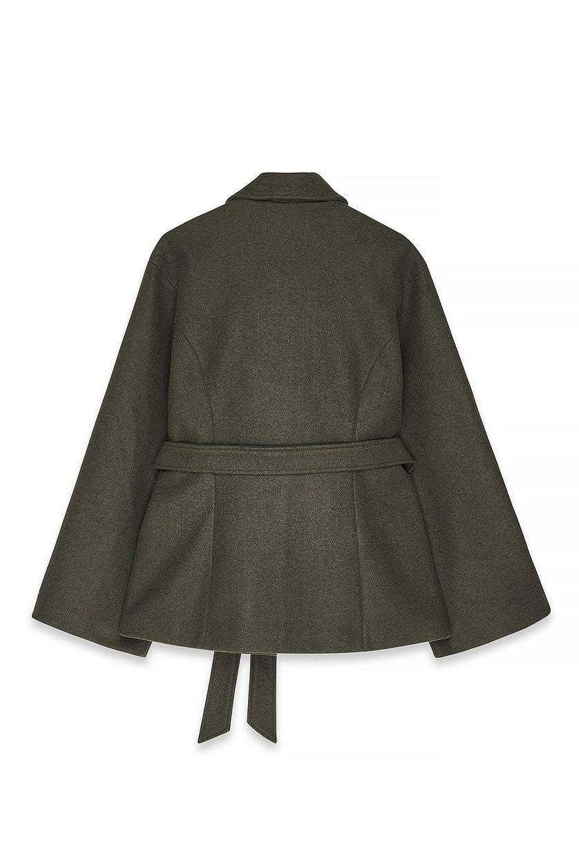 Women's Oversized Belted Lapel Coat Winter