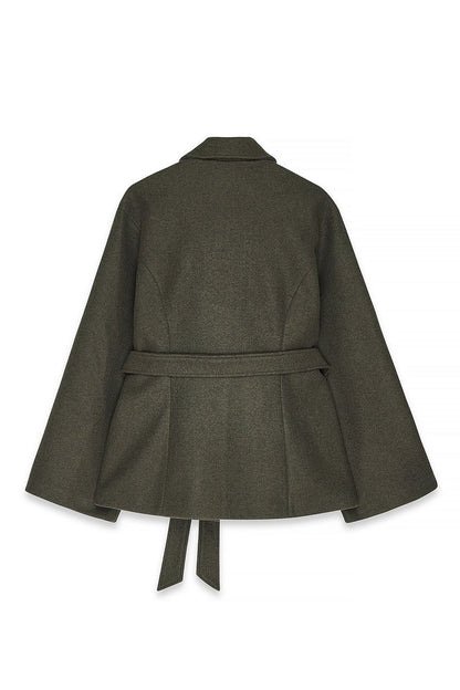Women's Oversized Belted Lapel Coat Winter