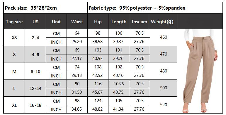 High Waist Trousers for Women | Elegant Work Pants