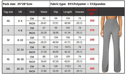 High Waist Straight Leg Pants | Women's Work Trousers