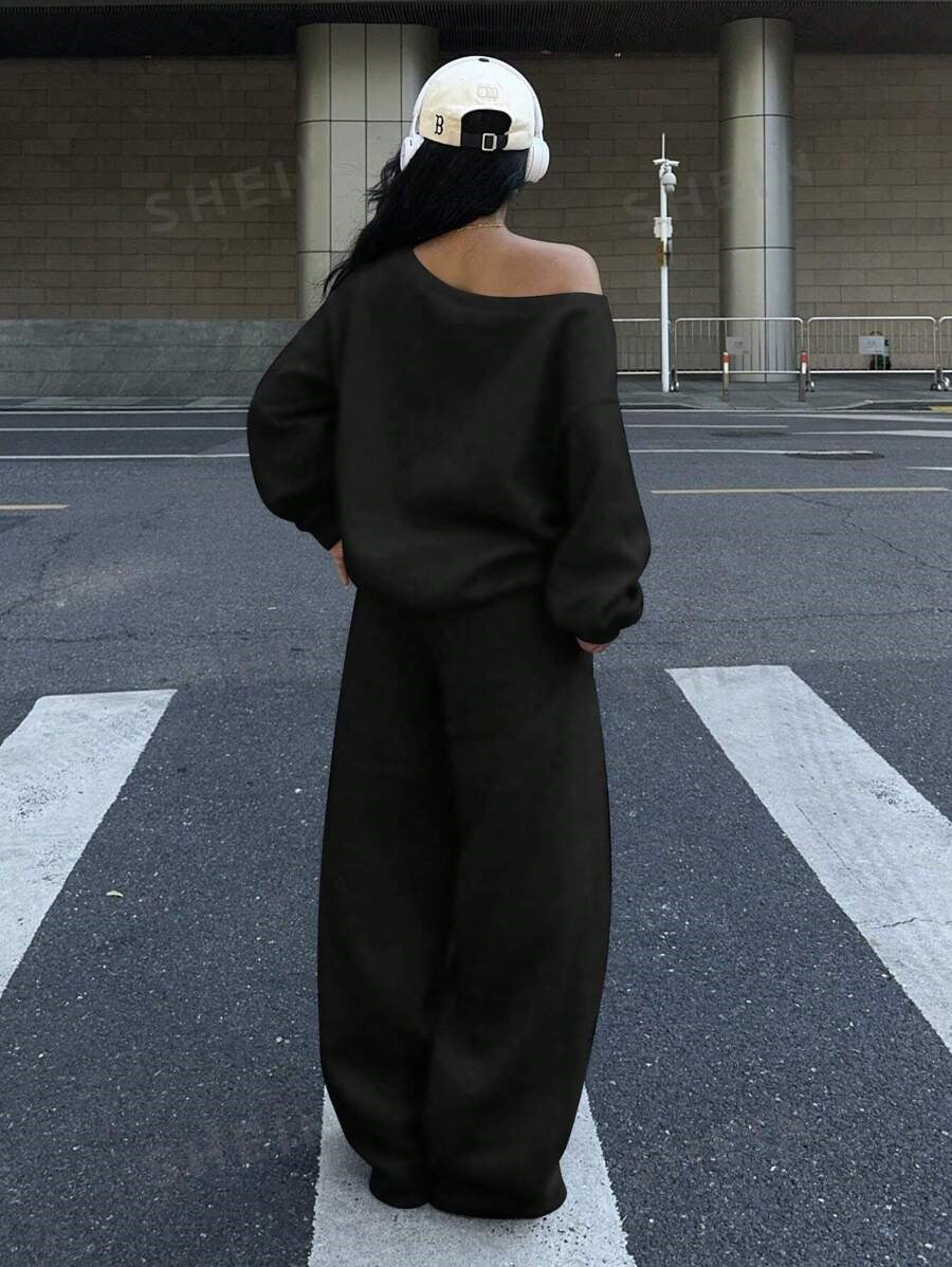 Women's Oversized 2 Piece Sweatsuit Lounge Set