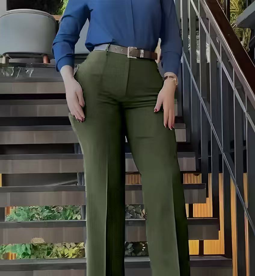 Women's High Waisted Tailored Straight Leg Dress Pants