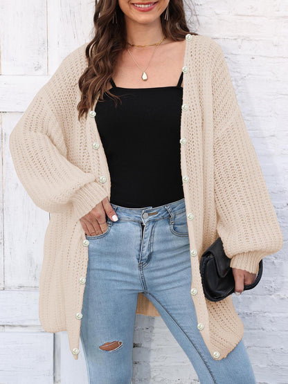 Women's Thick Coat Thick Needle Woven Cardigan Loose Lazy Style Casual Sweater