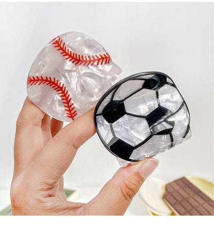 Game Day Hair Claw Clips Basketball Soccer Baseball Tennis