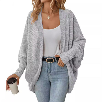Bat Sleeve Cardigan Knitted Jacket Loose Fit