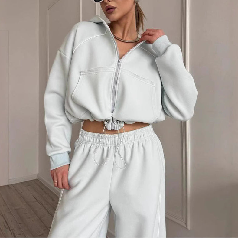 Women's 2 Piece Zip Hoodie Joggers Lounge Set