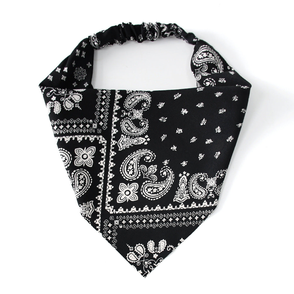 Paisley Triangle Headband Elastic Hair Scarf Wrap Band