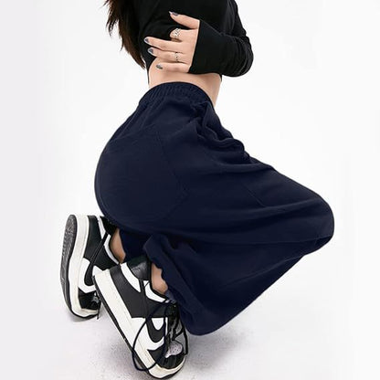 High Waist Drawstring Wide Leg Lounge Pants