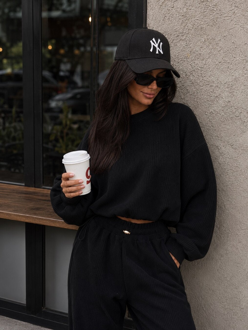 Women's Oversized 2 Piece Sweatshirt Jogger Set