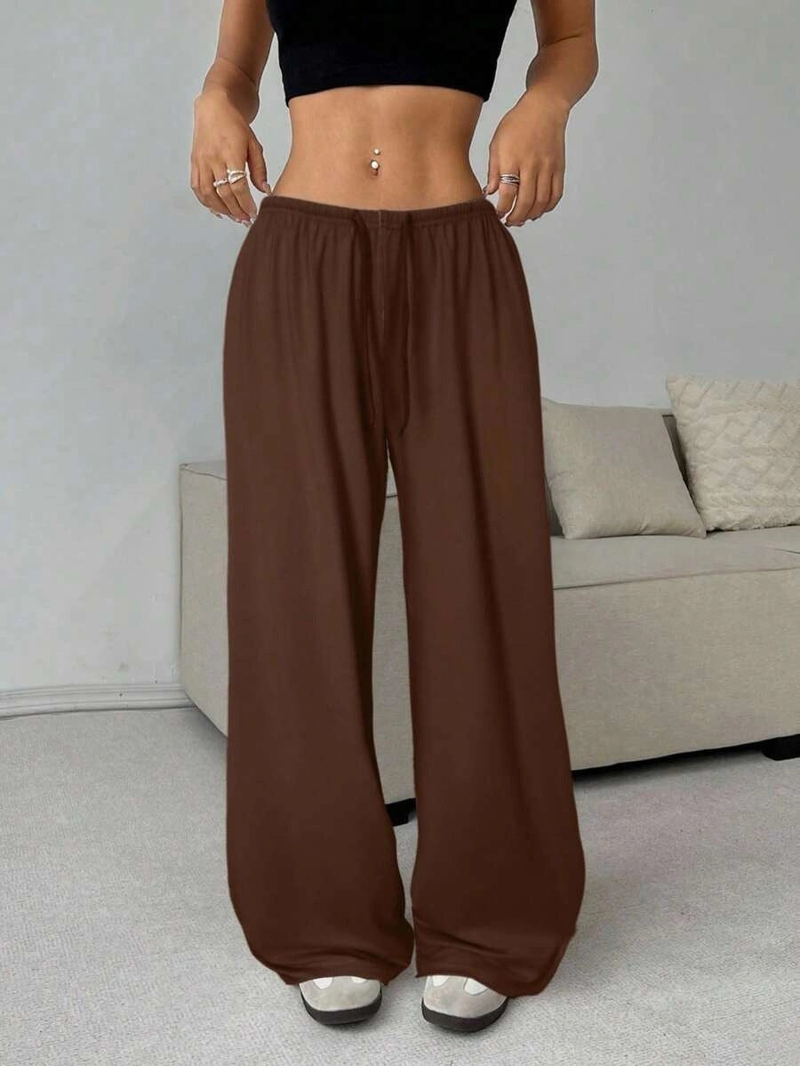 Women's Wide Leg Drawstring Casual Lounge Pants