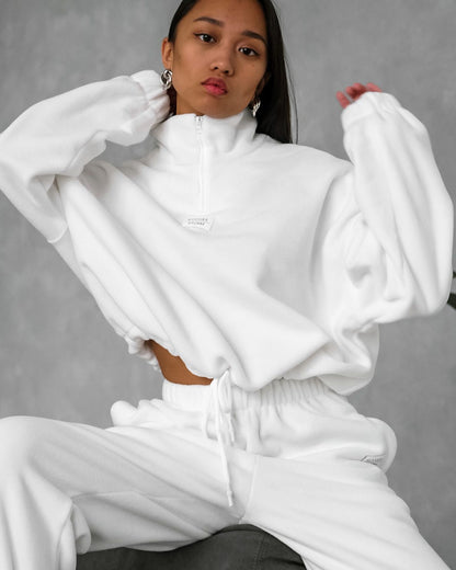 Women's Oversized Fleece Zip Sweatsuit 2 Piece Lounge Set