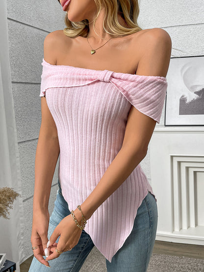 Slim Fit Off-Shoulder Sexy Sweet T-Shirt Top
