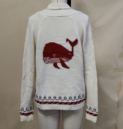 Women's Nautical Lobster Cardigan Button Up Sweater