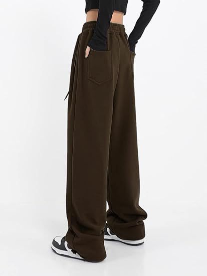 High Waist Drawstring Wide Leg Lounge Pants