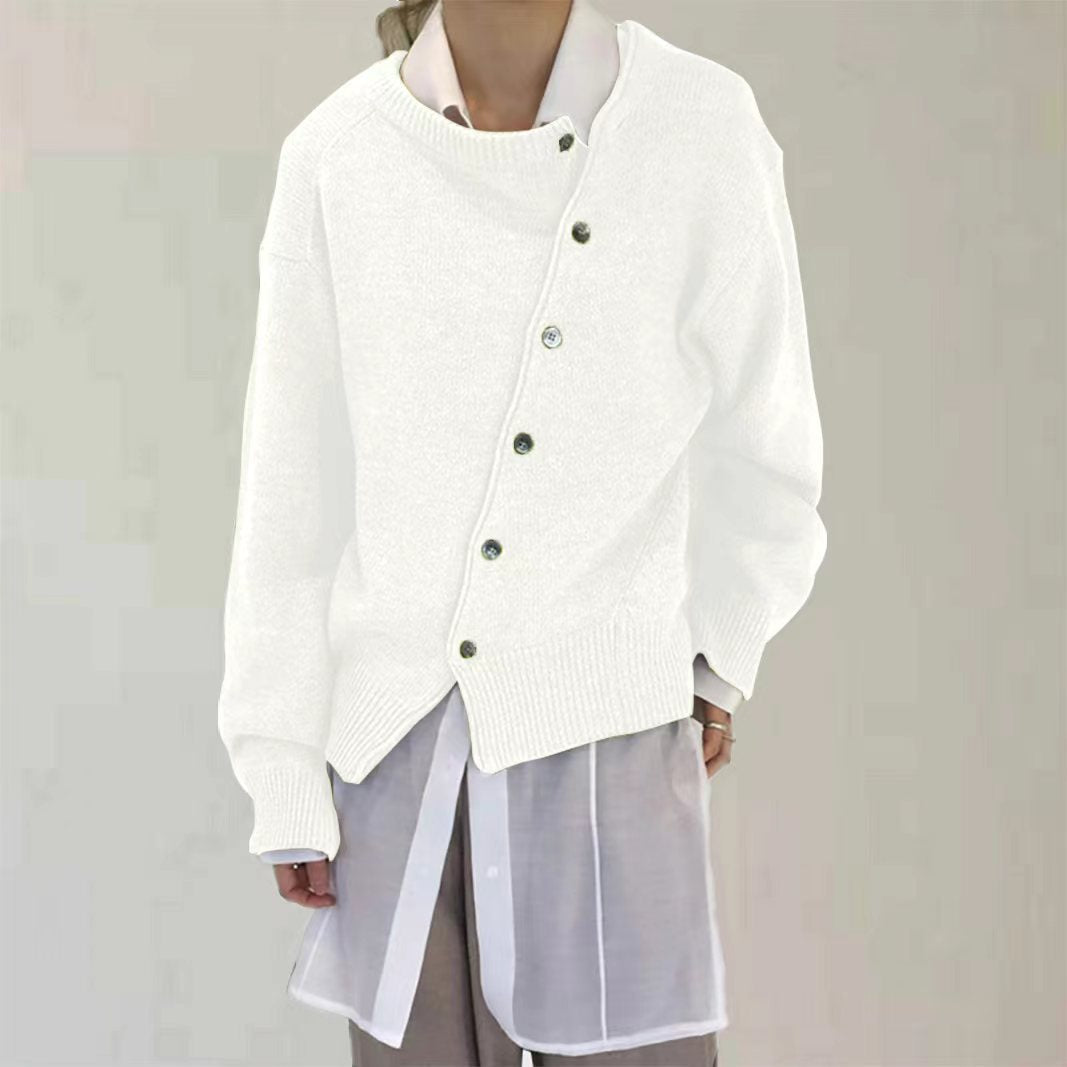 Women's Asymmetrical Oversized Chunky Cardigan Sweater